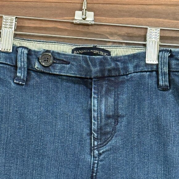 BANANA REPUBLIC 2 DEMIN FLARED TROUSER JEANS Denim Work Casual Y2K Retro - Picture 2 of 11